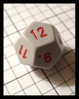 Dice : Dice - DM Collection - 12D Light Grey with Red Numerals Ebay 2009